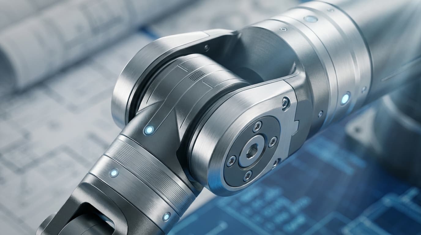 Robotic arm in motion within a laboratory setting